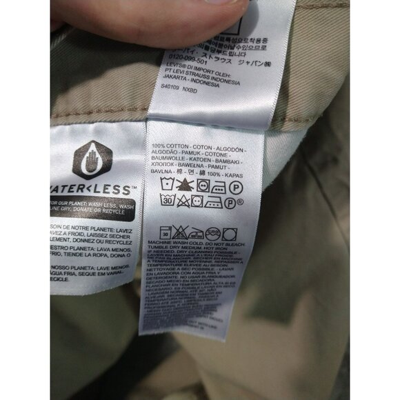 Levis 514 Jeans Mens 36x32 Beige Denim Slim Straight Mid Rise Cotton Red Tab - Picture 8 of 9